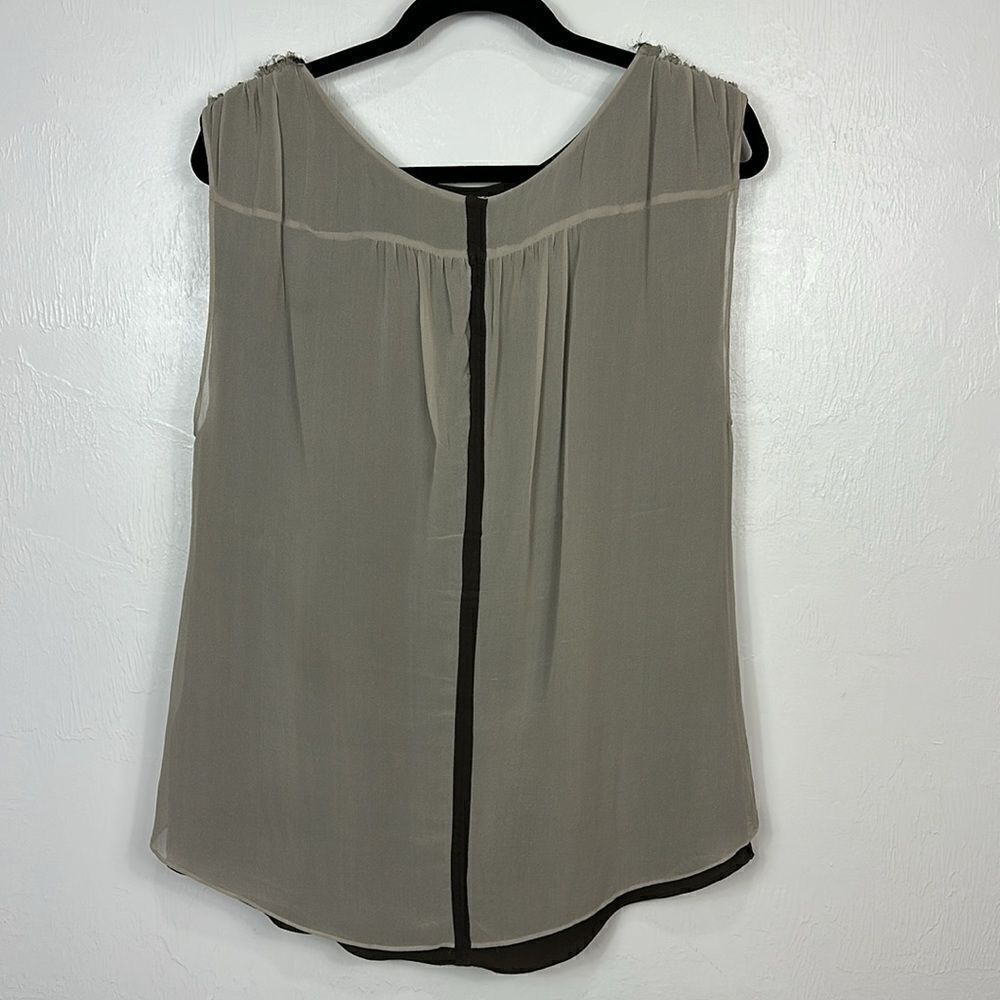 Alice + Olivia Silk Sleeveless Gray And Dark Pist… - image 4